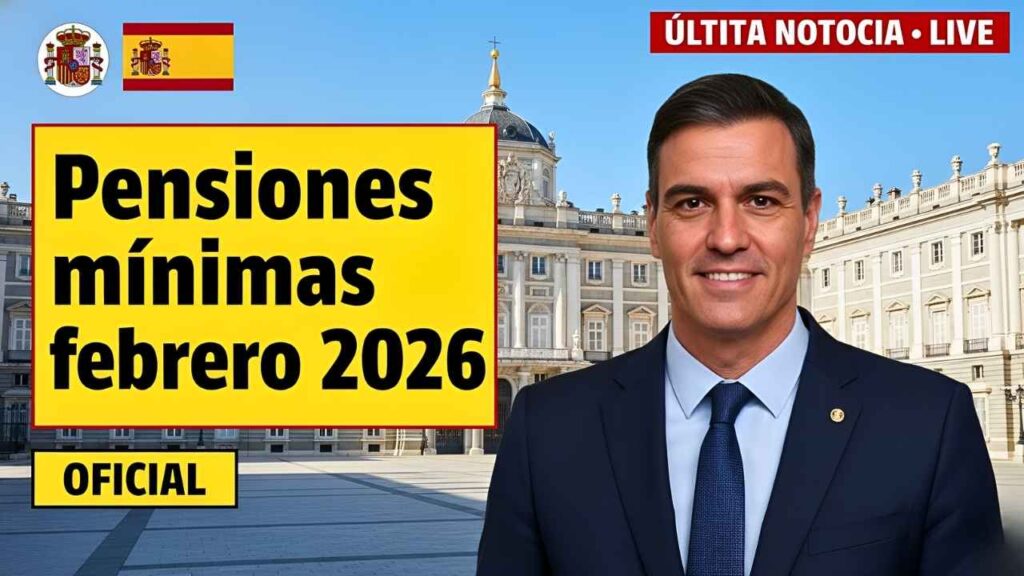 Pensiones mínimas febrero 2026: cuánto se cobra, quién tiene derecho y calendario oficial