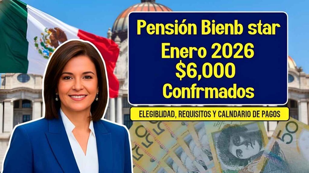 Pensión Bienestar enero 2026: $6,000 confirmados, quién cobra y calendario de pagos