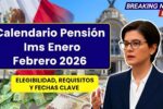 Calendario Pensión IMSS enero-febrero 2026: consulta tu depósito y pasos para aplicar