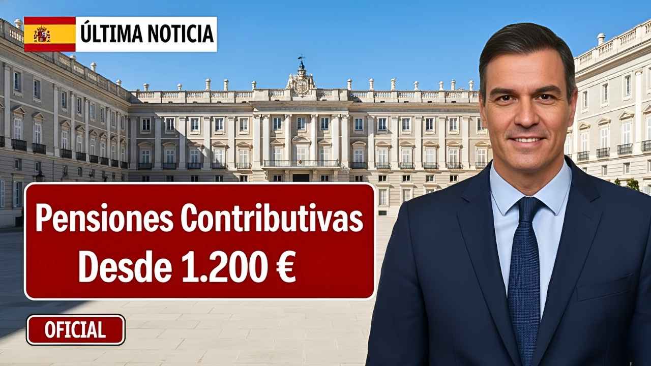 pensiones contributivas desde 1.200 € — quién califica y cómo solicitar