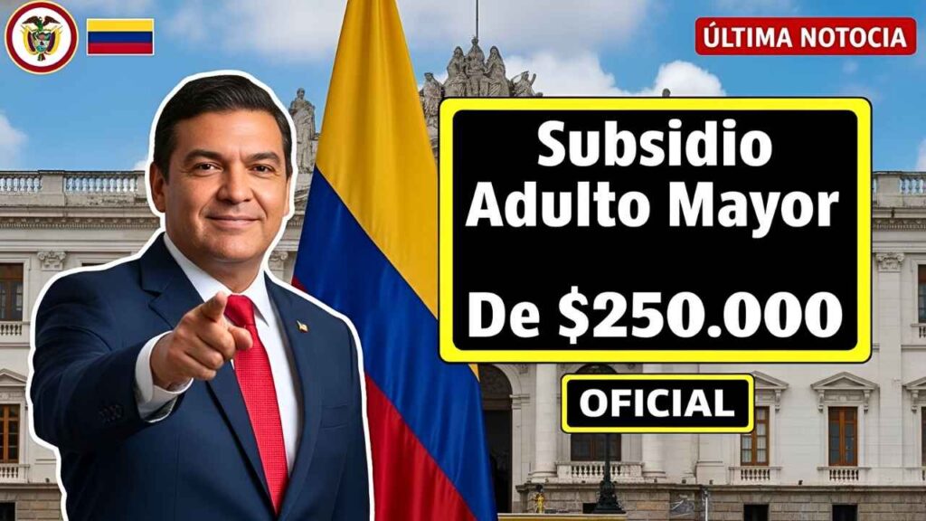 subsidio adulto mayor de $250.000 — cómo registrarse y cuándo se paga